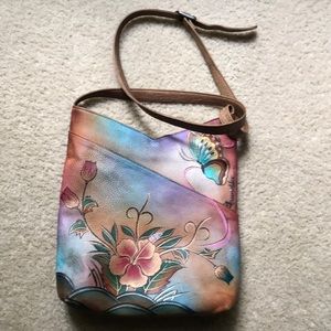 Anuschka Printed Leather Cross body bag